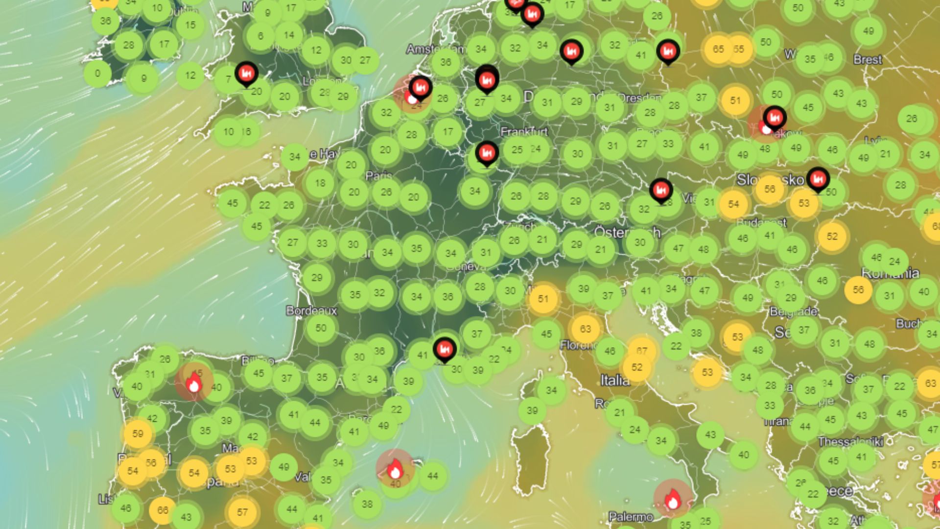 La qualité de l'air en France ce 28 mai 2024 ©iqair